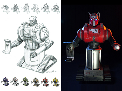 This is a robot kegerator concept art and final fabrication for an exciting episode of Super Fan Builds.